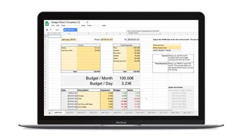how to use google sheets for budgeting