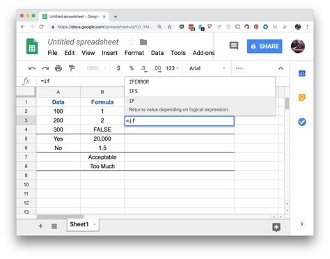 how to use google spreadsheet formulas