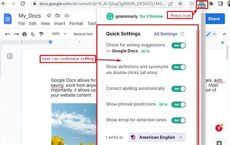 how to use grammarly in google slides