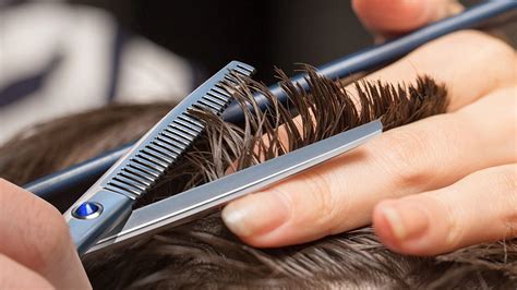 how to use hair thinning scissors men