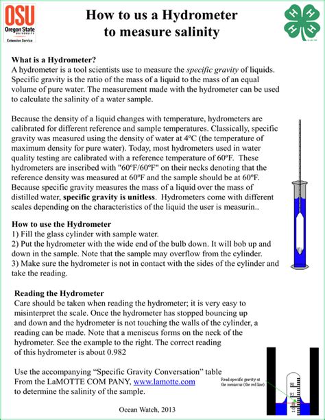 How To Use Hydrometer To Measure Salinity