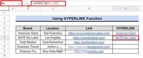 how to use hyperlink function in google sheets