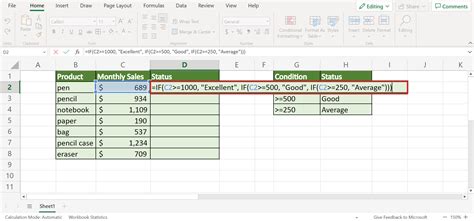 how to use if formula in excel for 3 conditions