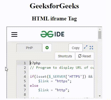 how to use iframe on button click in html