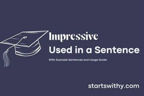how to use impressive in a sentence