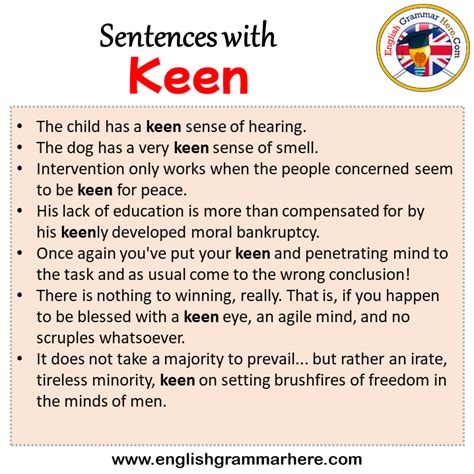 How To Use In A Sentence Keen