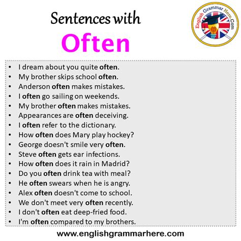 How To Use In Often In A Sentence