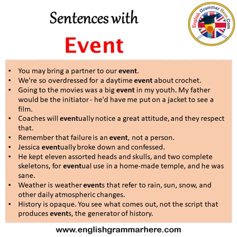 how to use in the event in a sentence