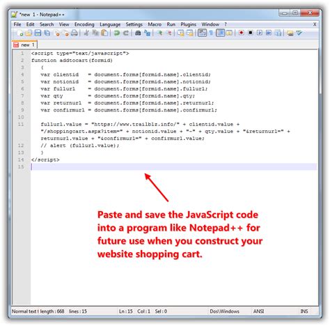 how to use javascript in notepad