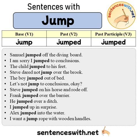 How To Use Jump In A Sentence