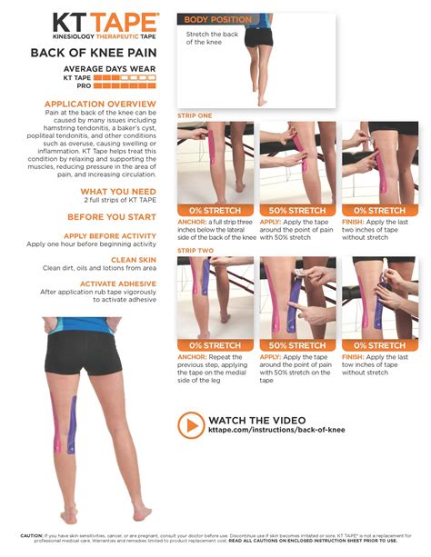 how to use kinesiology tape knee