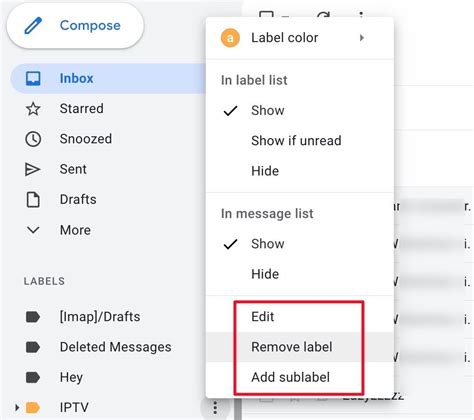 how to use labels in gmail app
