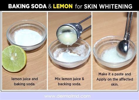 how to use lemon and baking soda for skin whitening