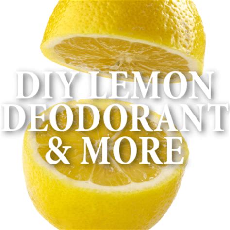 How To Use Lemon As A Deodorant