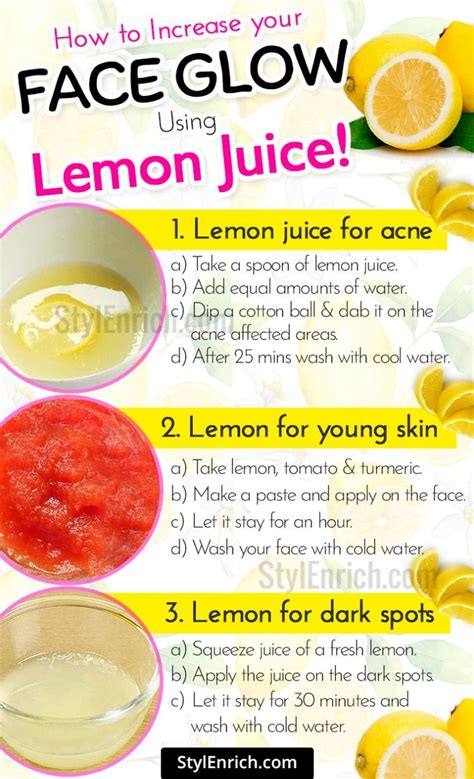 how to use lemon juice on face