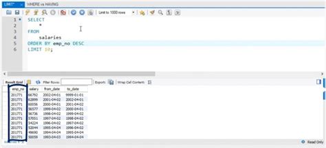 how to use limit function in oracle