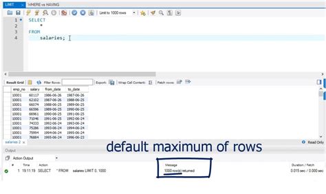 how to use limit function in sql
