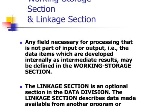 How To Use Linkage Section In Cobol