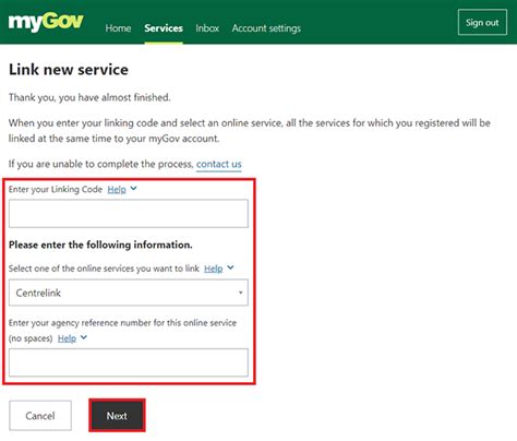 How To Use Linking Code For Mygov