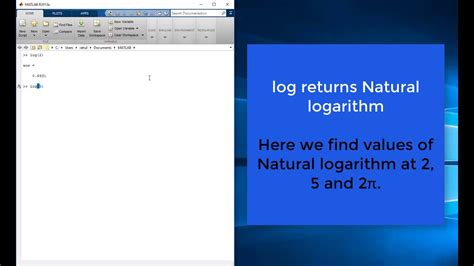 How To Use Log Function In Matlab