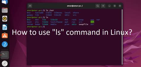 how to use ls command