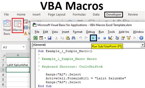 how to use macro vba in excel