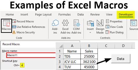 how to use macros in excel with examples