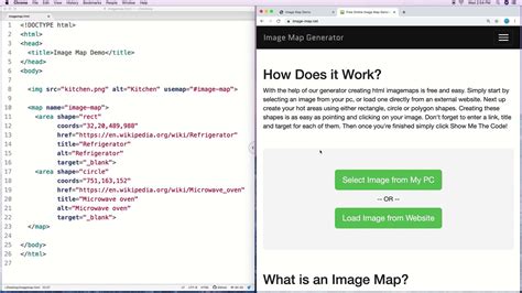 how to use map in html