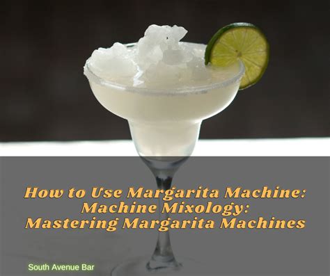 how to use margarita machine