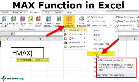 how to use maximum function in excel