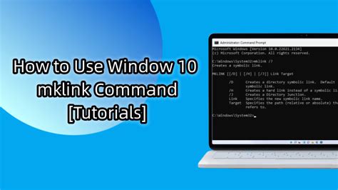 how to use mklink command in windows 10