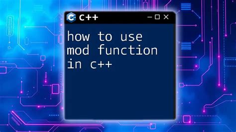 how to use mod function in c++