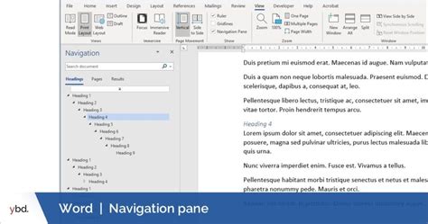 how to use navigation in word