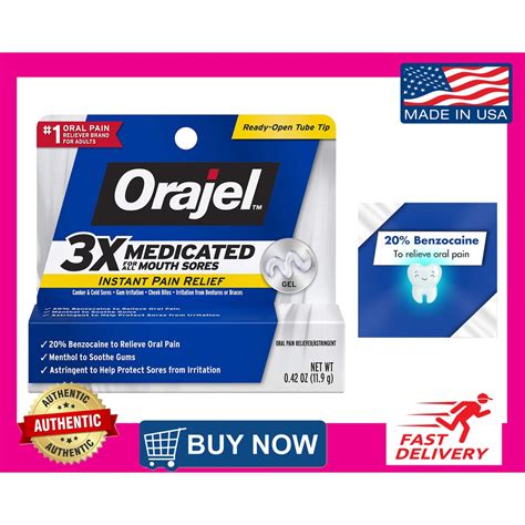 3X Medicated For Denture Pain Gel Orajel™