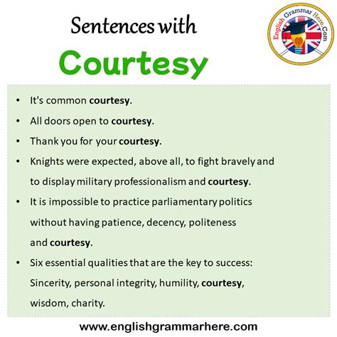how to use out of courtesy in a sentence