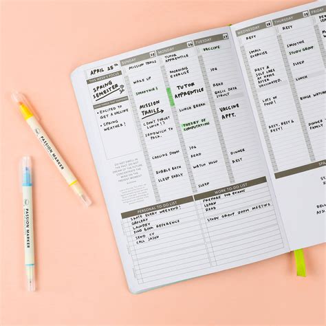 how to use passion planner