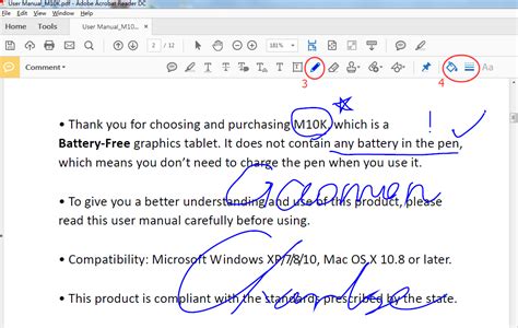 how to use pen tablet in pdf