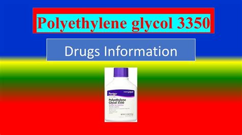 how to use polyethylene glycol 3350
