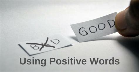 how to use positive words