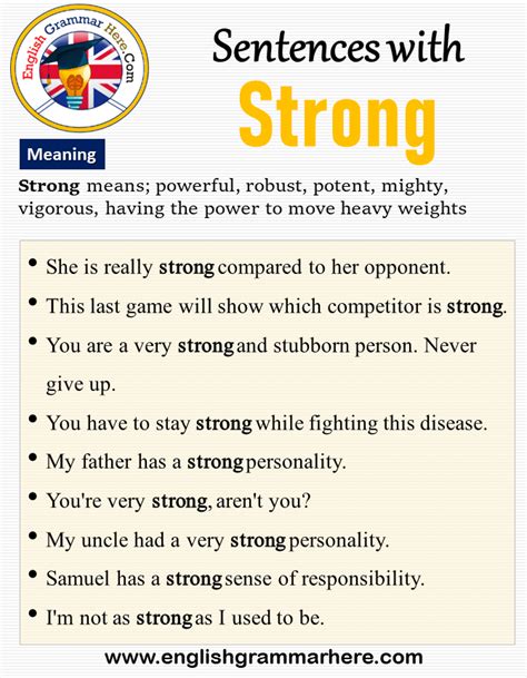 how to use powerful words in a sentence