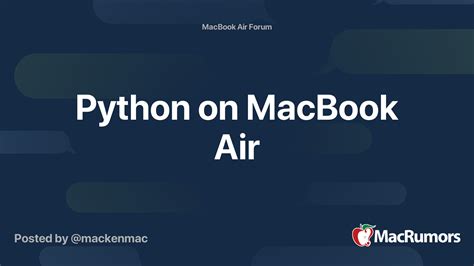 how to use python on macbook air