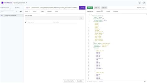 how to use quandl api key in python