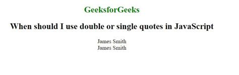 How To Use Quotes In Javascript