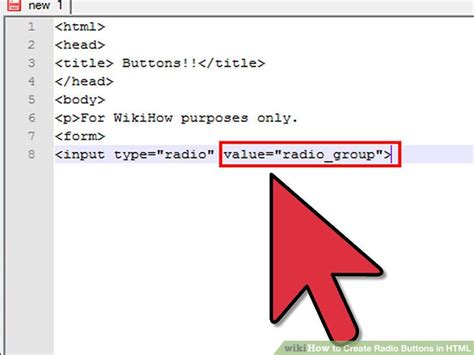 how to use radio button in html