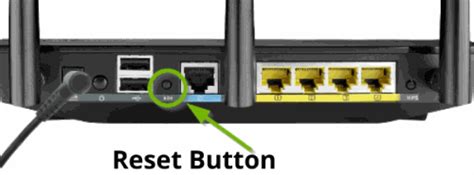 how to use reset button on router