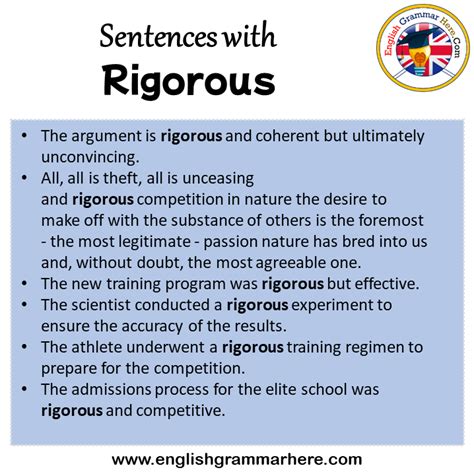 how to use rigorous in a sentence