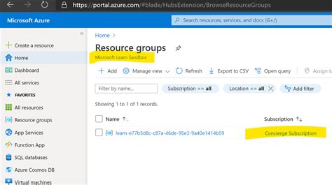 how to use sandbox in azure portal