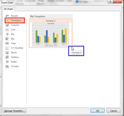 how to use saved chart template in powerpoint