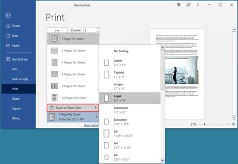 how to use scale in word document