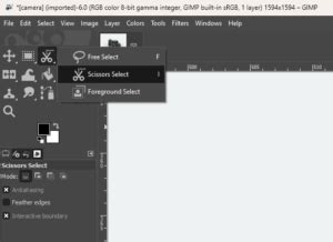 How To Use Scissors In Gimp